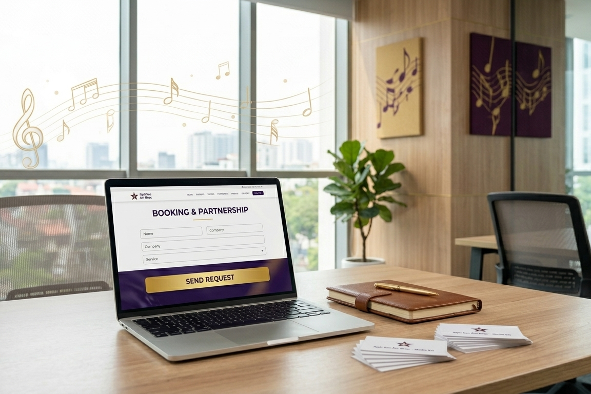 QUY TRÌNH LIÊN HỆ & DỊCH VỤ TRUYỀN THÔNG TẠI NGÔI SAO ÂM NHẠC